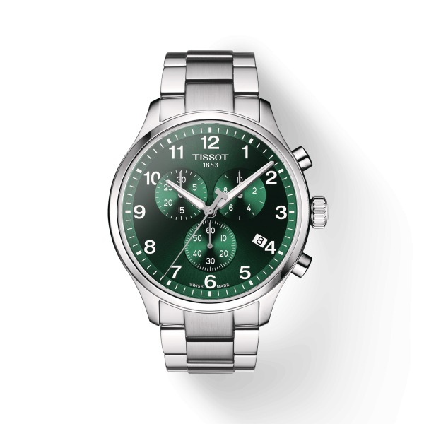 Montre Tissot Chrono XL Classic Bracelet Acier Cadran vert