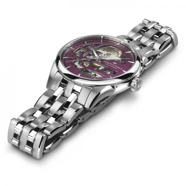 Montre Hamilton JAZZMASTER SKELETON LADY AUTO bracelet acier