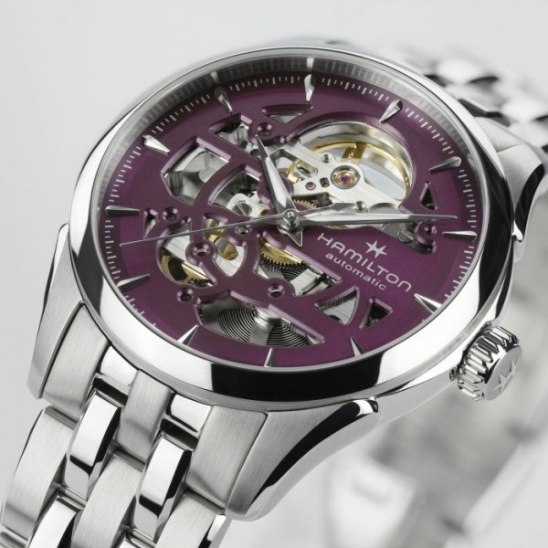 Montre Hamilton JAZZMASTER SKELETON LADY AUTO bracelet acier