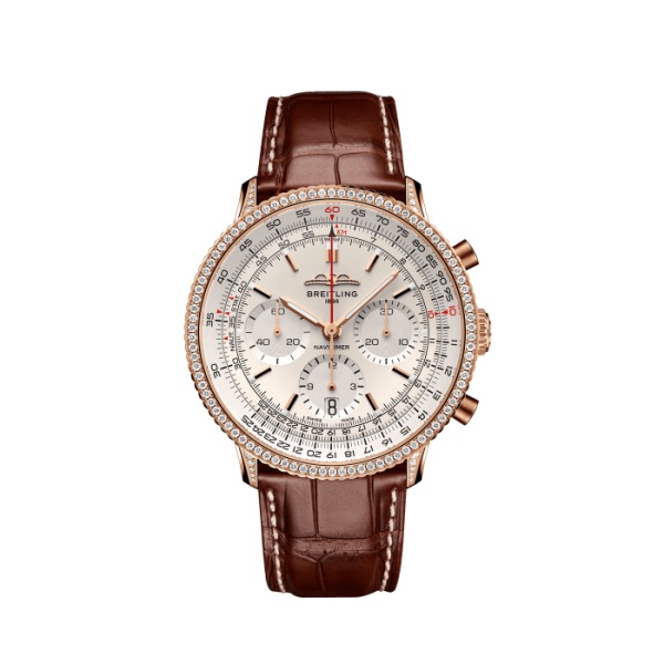 Montre Breitling Navitimer B01 Chronograph 41 Or Rouge Bracelet Cuir