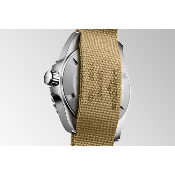 Montre Longines HydroConquest GMT Auto Cadran Brun Bracelet Textile 41mm