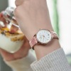 Montre Mido Rainflower 8 Saphirs Roses Bracelet Cuir Rose