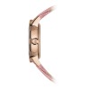 Montre Mido Rainflower 8 Saphirs Roses Bracelet Cuir Rose