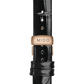 Montre Mido Rainflower  PVD Or Rose Bracelet Cuir Noir