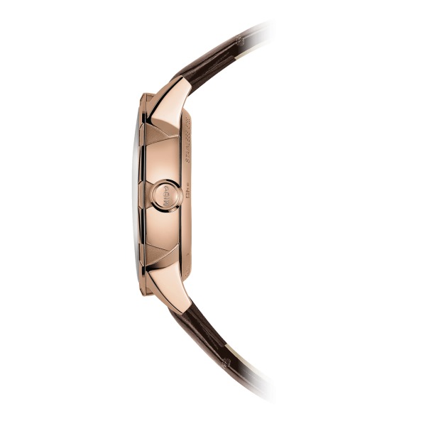 Montre Mido Rainflower PVD Or Rose Bracelet Cuir Brun