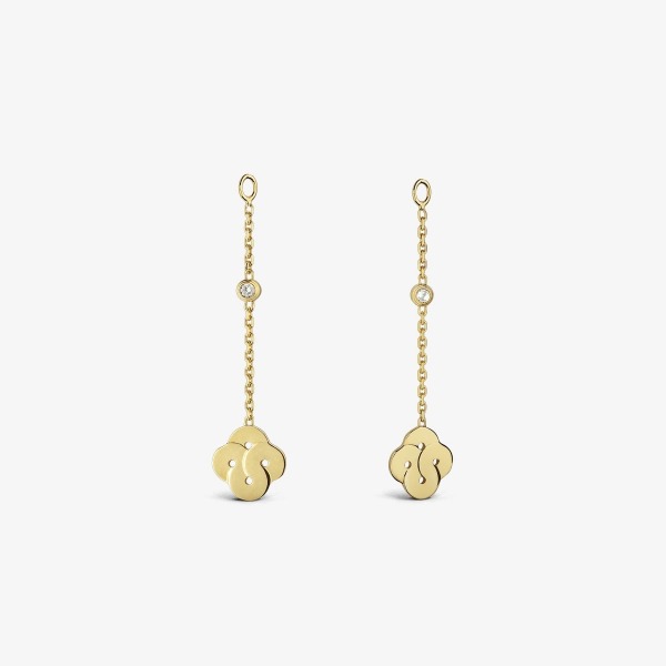 Boucles d'Oreilles Arthus Bertrand Enlacé Pendantes Or Jaune