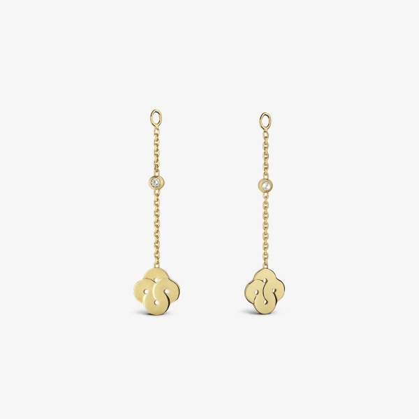 Boucles d'Oreilles Arthus Bertrand Enlacé Pendantes Or Jaune