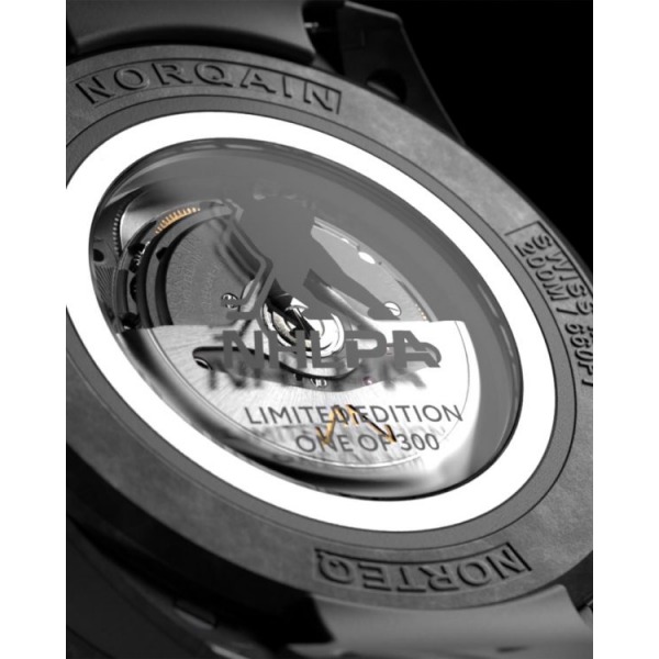 Montre Norqain Wild One 42mm Edition Limitée NHLPA Bracelet Caoutchouc Noir