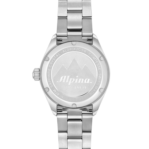 Montre Alpina Comtesse Quartz Blooming Purple Bracelet Acier
