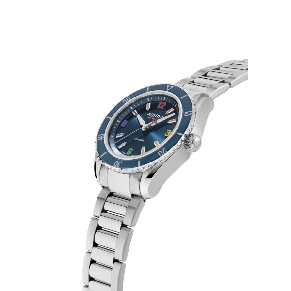 Montre Alpina Comtesse Sport Quartz Rainbow Bracelet Acier