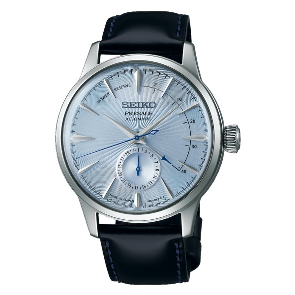 Montre Seiko Presage Cocktail Time Cadran Bleu Bracelet Cuir