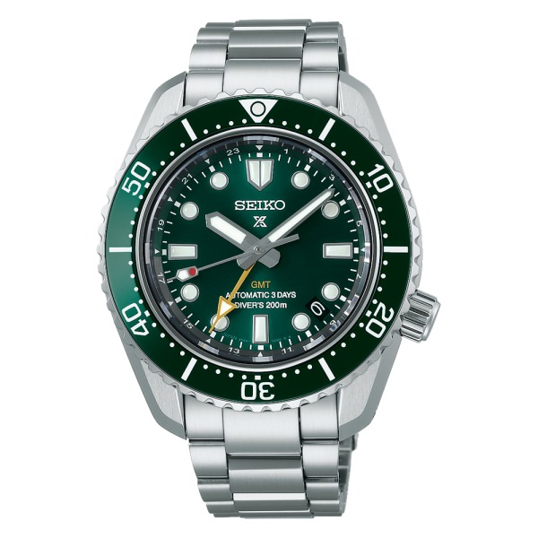 Montre Seiko Prospex Automatic GMT Cadran Vert Bracelet Acier