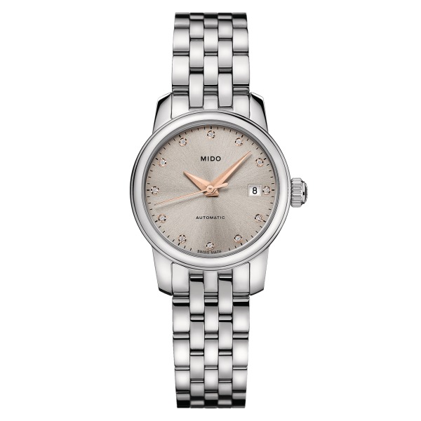 Montre Mido Baroncelli Lady Twenty Five Auto Cadran Brun Bracelet Acier 25MM