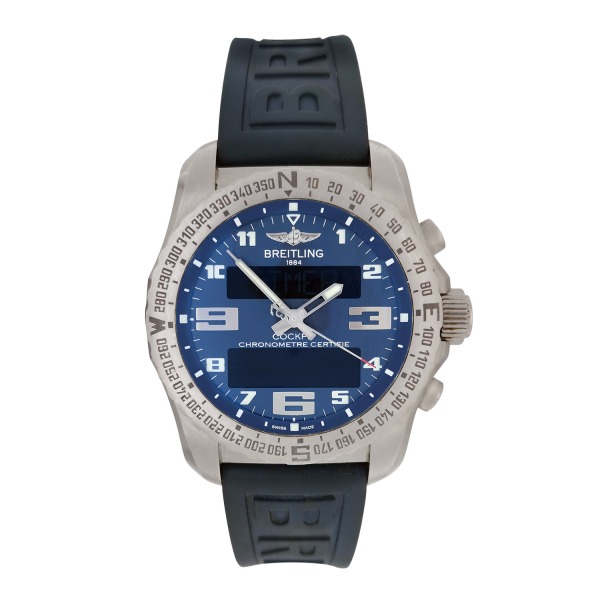 Montre Occasion Breitling Cockpit B50 Bracelet Caoutchouc Bleu