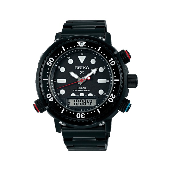 Montre Seiko Prospex Automatique Diver's 200m Cadran noir bracelet acier noir