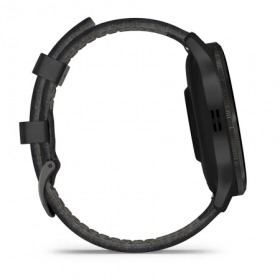 Montre Garmin Venu 3 Black bracelet cuir noir