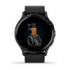 Montre Garmin Venu 3 Black bracelet cuir noir