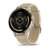 Montre Garmin Venu 3S Soft Gold bracelet cuir lin