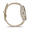 Montre Garmin Venu 3S Soft Gold bracelet cuir lin