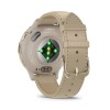 Montre Garmin Venu 3S Soft Gold bracelet cuir lin