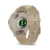 Montre Garmin Venu 3S Soft Gold bracelet cuir lin