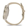 Montre Garmin Venu 3S Soft Gold bracelet cuir lin
