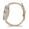 Montre Garmin Venu 3S Soft Gold bracelet cuir lin