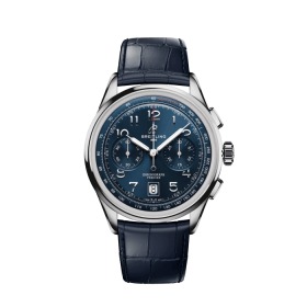 Montre Breitling Premier B01 Chronographe 42 Cadran Bleu Bracelet Cuir
