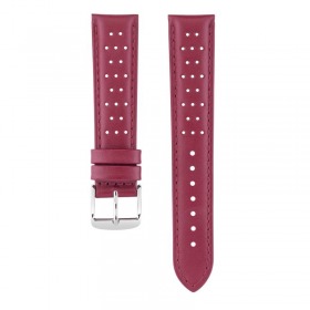 Bracelet Montre Seiko Cuir Perforé Rouge