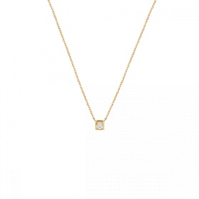 Collier Dinh Van Le Cube Diamant Petit Modèle Or Jaune & Diamant