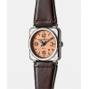 Montre BELL & ROSS BR 03 Copper 41mm Bracelet Cuir Marron