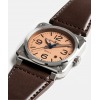 Montre BELL & ROSS BR 03 Copper 41mm Bracelet Cuir Marron