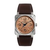 Montre BELL & ROSS BR 03 Copper 41mm Bracelet Cuir Marron