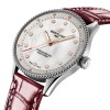 Breitling Navitimer Automatic 32 Bracelet Cuir Bordeaux Index Diamants