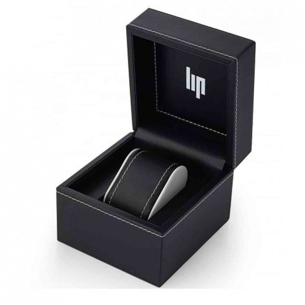 Montre LIP T18 Cadran argenté bracelet cuir Marron