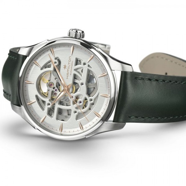 Montre Hamilton Jazzmaster Skeleton Auto cadran blanc 40mm