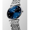 Montre Longines La Grande Classique Bracelet Acier Cadran Bleu Index Diamants