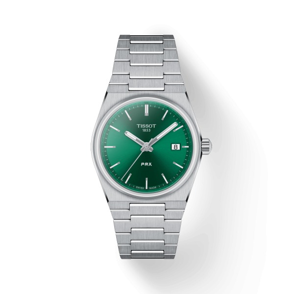 Montre Tissot PRX 35mm Bracelet Acier inoxydable 316L Cadran Vert