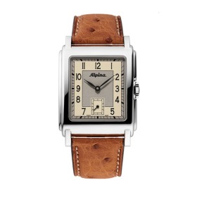 Montre Alpina Alpiner Heritage Carrée Automatic 140 Ans Cadran Beige 39mm