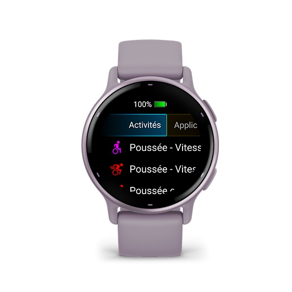 Montre connectée Garmin Vivoactive 5 Boitier Violet Lunette Aluminium Metallic Orchid Gold