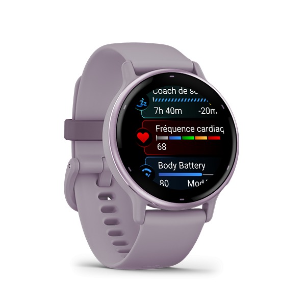 Montre connectée Garmin Vivoactive 5 Boitier Violet Lunette Aluminium Metallic Orchid Gold