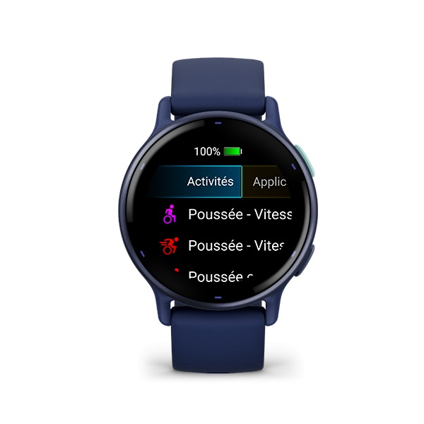 Montre connect e Garmin Vivoactive 5 Boitier Bleu Marine Lunette
