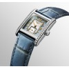 Montre Longines Mini DolceVita Sertie Diamants Bracelet Cuir Bleu