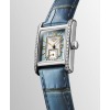 Montre Longines Mini DolceVita Sertie Diamants Bracelet Cuir Bleu