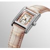 Montre Longines Mini DolceVita Sertie Diamants Bracelet Cuir Rose