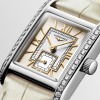 Montre Longines Mini DolceVita Sertie Diamants Bracelet Cuir Ivoire