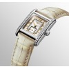 Montre Longines Mini DolceVita Sertie Diamants Bracelet Cuir Ivoire