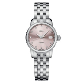 Montre Mido Baroncelli Lady Twenty Five Auto Cadran Rose Bracelet Acier 25MM