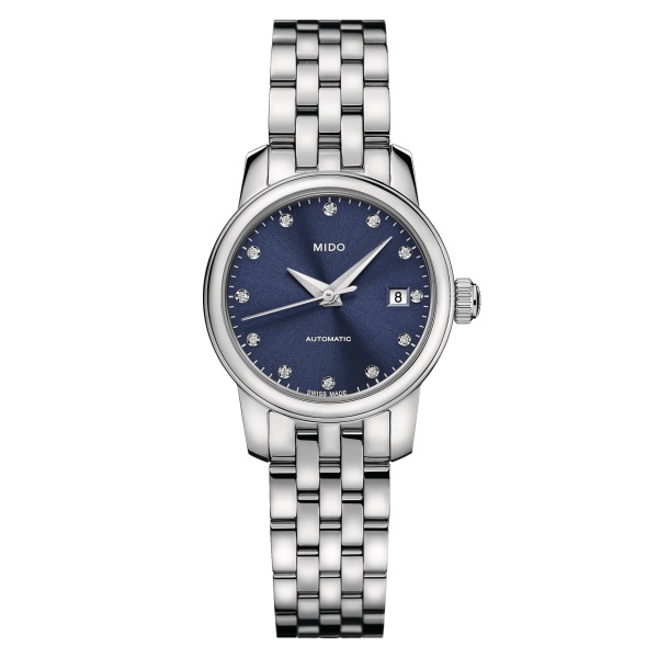 Montre Mido Baroncelli Lady Twenty Five Auto Cadran Bleu Bracelet Acier 25MM