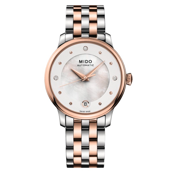 Montre Mido Baroncelli Lady Day Auto Cadran Nacre Bracelet Acier 33MM